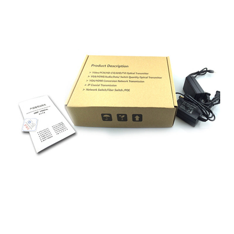 2 port HD Video fiber converters A set, Fiber video extender Uncompressed ,RS485 PTZ FC Remote Singlemode up 20Km, support 2MP 1080p HD TVI CVI AHD and analog Cameras