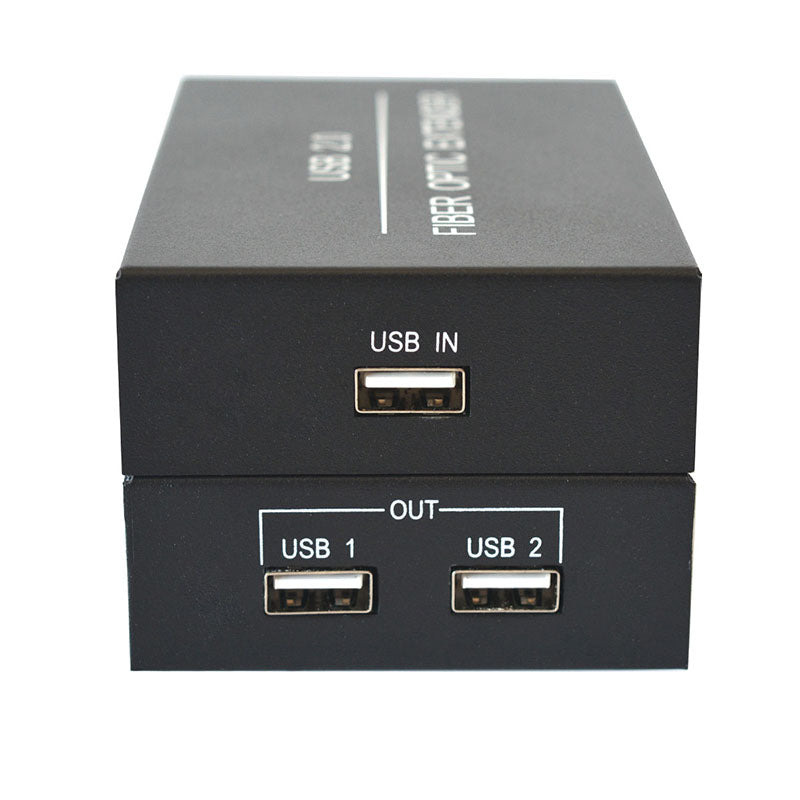 USB2.0 over fiber Extenders 1 in 2 out - 1x2 USB Fiber optic converters adapter splitter Singlemode single fiber up 20Km A set for U disk USB cameras printer scanner