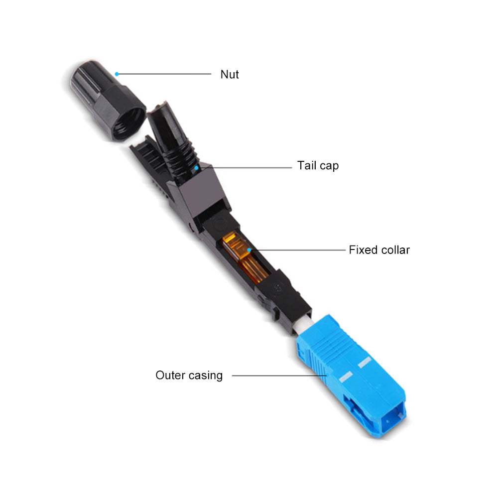 Fiber Quick Connector SC/UPC SC/APC Fiber Optic Fast Connector 100pcs Wholesale