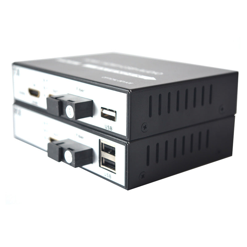 HDMI Extenders over fiber optic a set,with KVM 1080P HDMI over fiber optic converters -SC Singlemode single fiber up 20Km Multimode 500m ,Transmitter and Receiver included