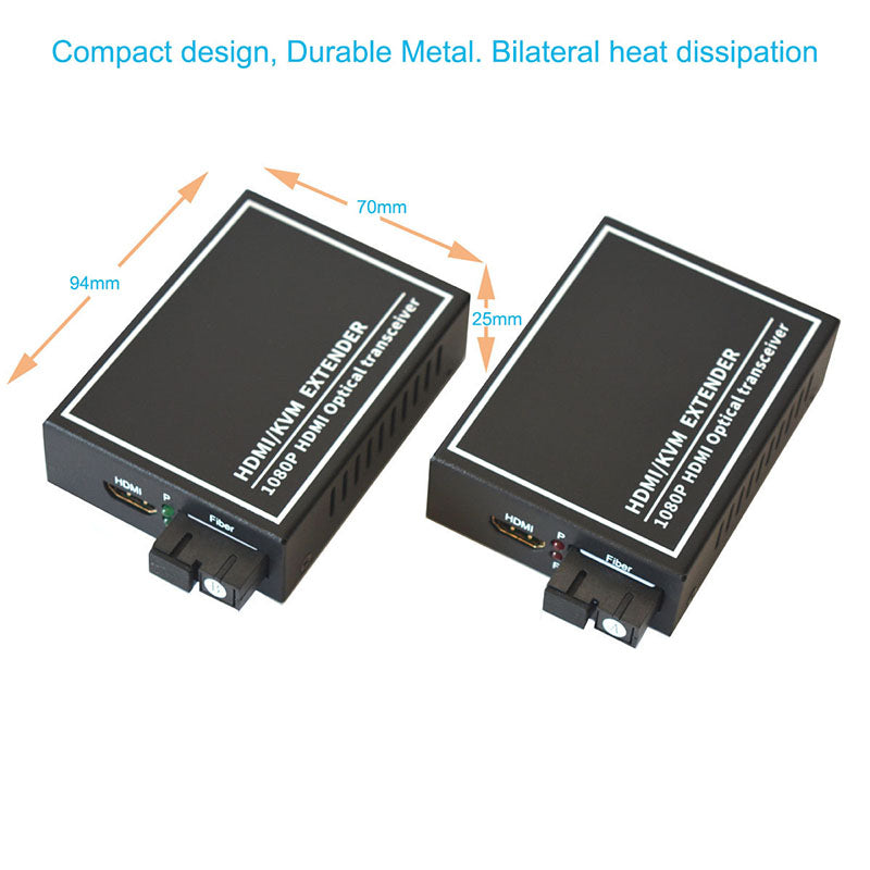 HDMI over Fiber Extenders,1080p HDMI to Fiber Converters -SC Single Mode single fiber up 20Km Uncompressed,A Set
