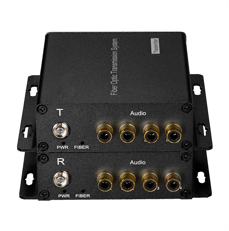 4 port Unbalanced Audio Fiber Converters,Broadcast RCA Audio over fiber extender 1 pair