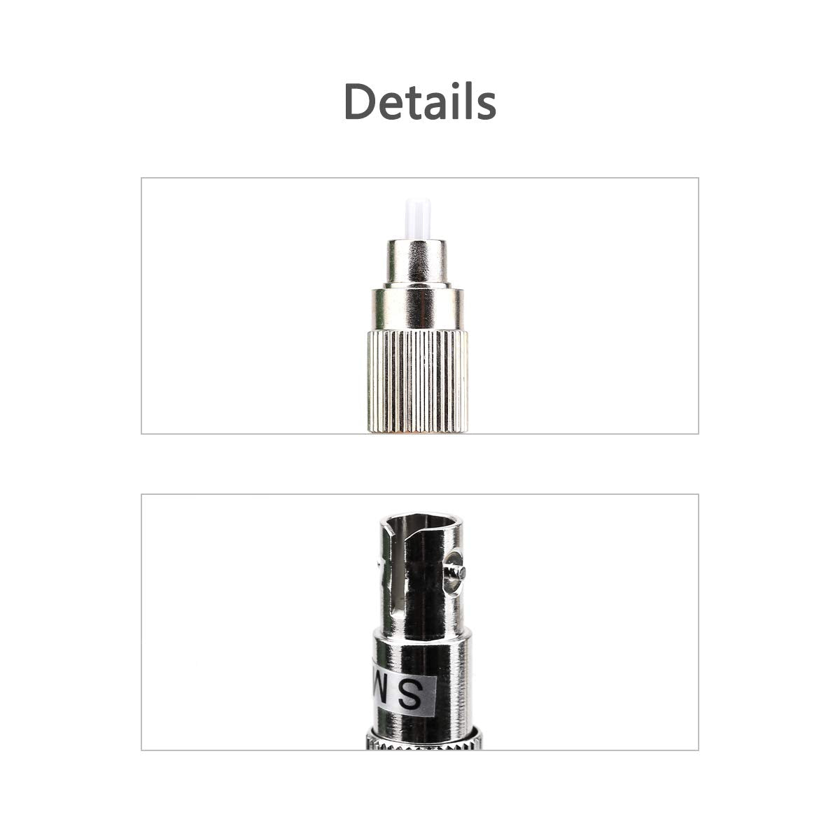 FC Male to ST SC LC Female FTTH Optical Equipment Tool Hybrid Flange Singlemode 9/125 SM Optical Fiber Adapter Connector for Digital Communication, 1PCS