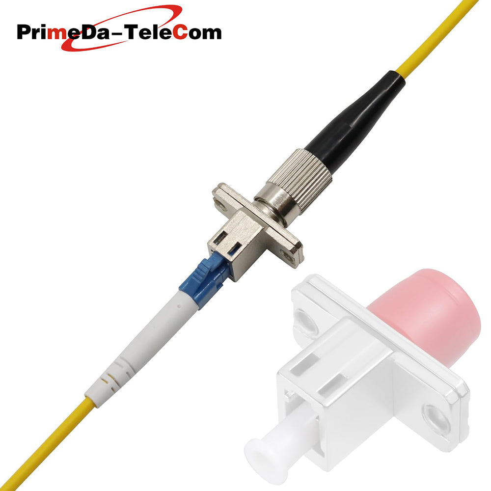 LC Female to FC SC ST Female Hybrid Fibre Optic Connector Adapter SM 9/125μm Simplex Fibre Optic Converter Coupler, for Optical Power Meter Red Light Pen FTTH Patch Cord Pigtail,1PCS