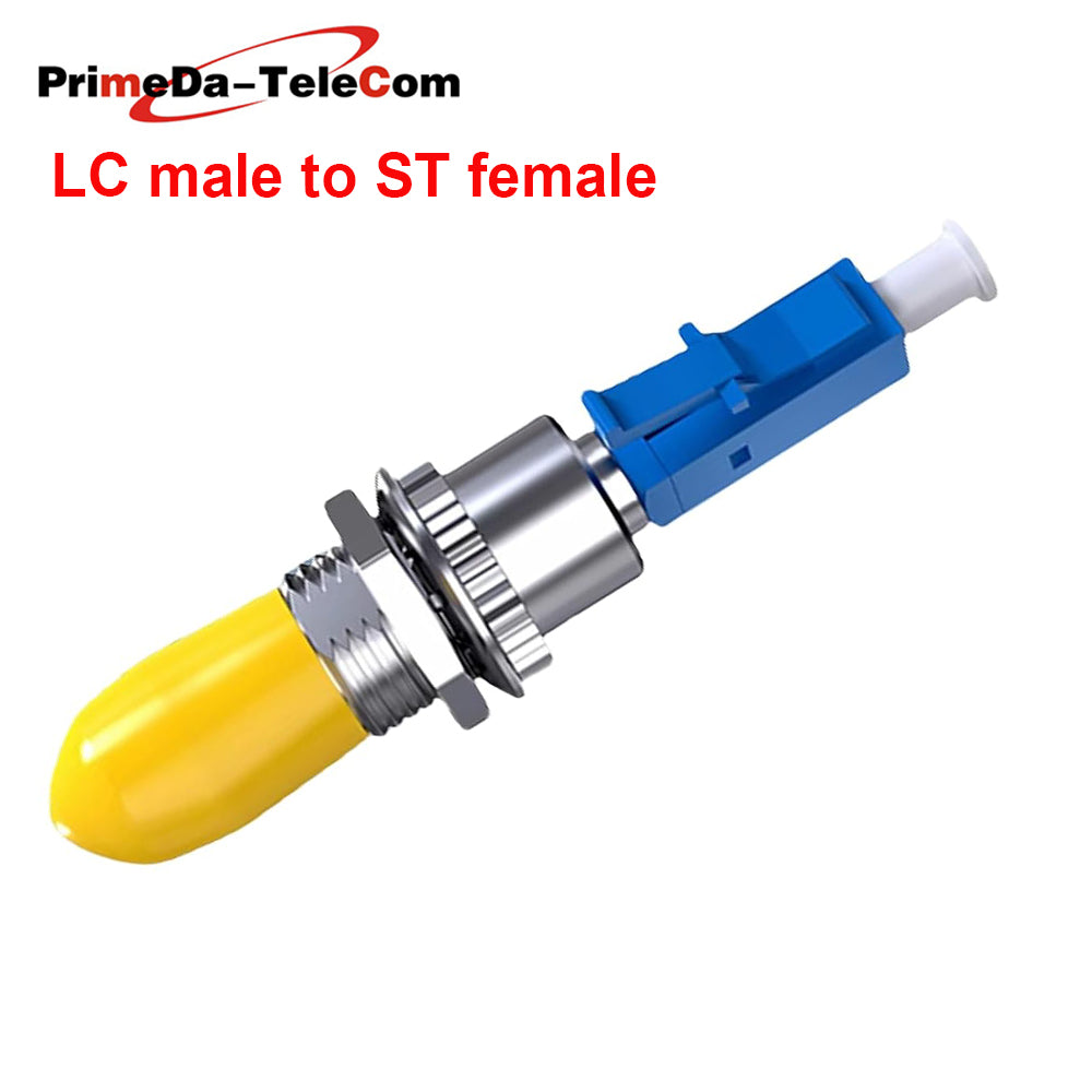Visual Fault Locator Fiber Adapter, Fiber Optic Connector, Single Mode 9/125um LC Male to ST/FC/SC Female Hybrid Optical Fiber Convertor Adapter Compatible with Optical Power Meter Visual Fault Locator,1PCS