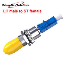 Visual Fault Locator Fiber Adapter, Fiber Optic Connector, Single Mode 9/125um LC Male to ST/FC/SC Female Hybrid Optical Fiber Convertor Adapter Compatible with Optical Power Meter Visual Fault Locator,1PCS