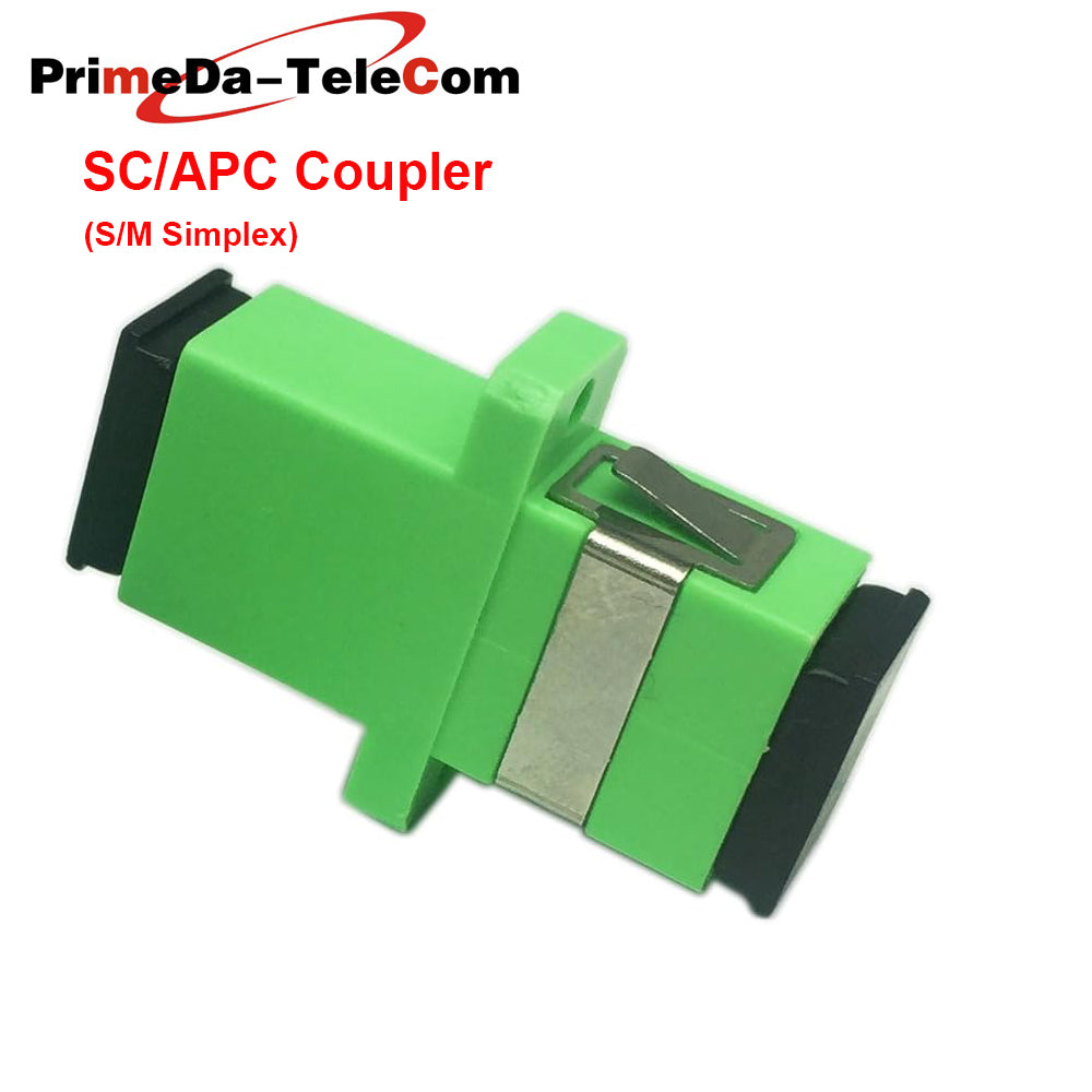 SC Fiber Optic Adapter Female to Female APC Simplex Single Mode Fiber Optical Coupler Network Internet Connector Adapter with Mount Panel ,20PCS