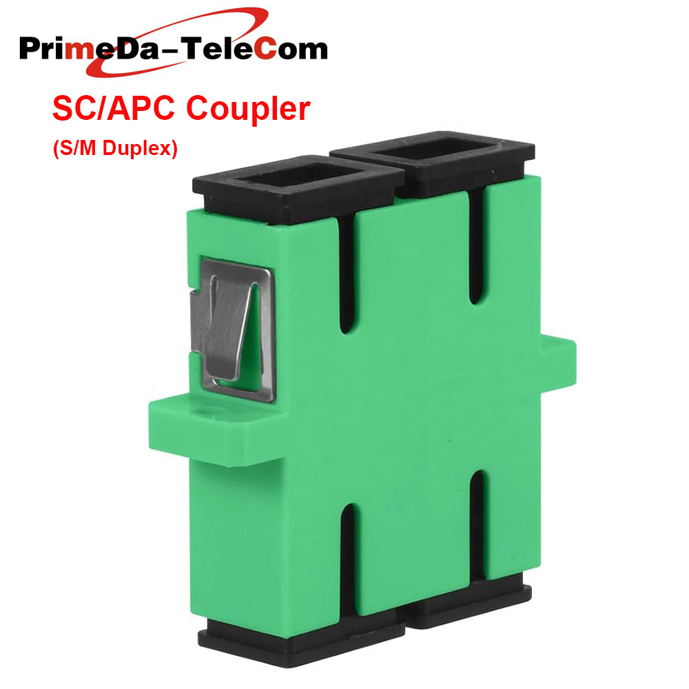 SC Fiber Optic Adapter Female to Female APC Simplex Single Mode Fiber Optical Coupler Network Internet Connector Adapter with Mount Panel ,20PCS