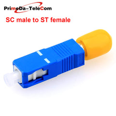 SC Male to FC/LC/ST Female Hybrid Fibre Optic Connector Adapter SM 9/125μm Simplex Fibre Optic Converter Coupler, for Optical Power Meter Red Light Pen FTTH Patch Cord Pigtail,1PCS