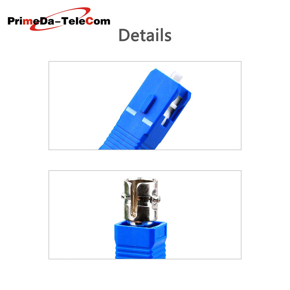 SC Male to FC/LC/ST Female Hybrid Fibre Optic Connector Adapter SM 9/125μm Simplex Fibre Optic Converter Coupler, for Optical Power Meter Red Light Pen FTTH Patch Cord Pigtail,1PCS