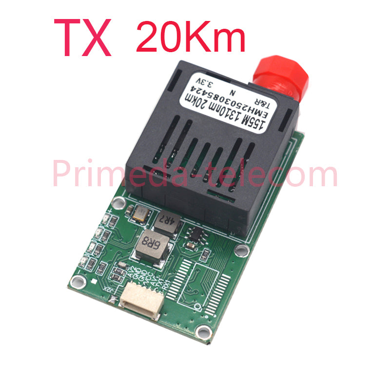Video HD 1080P con transceptor óptico convertidor de fibra óptica TTL UART SBUS con TX 1310nm/RX 1550nm, fibra monomodo FC hasta 20km de alta velocidad