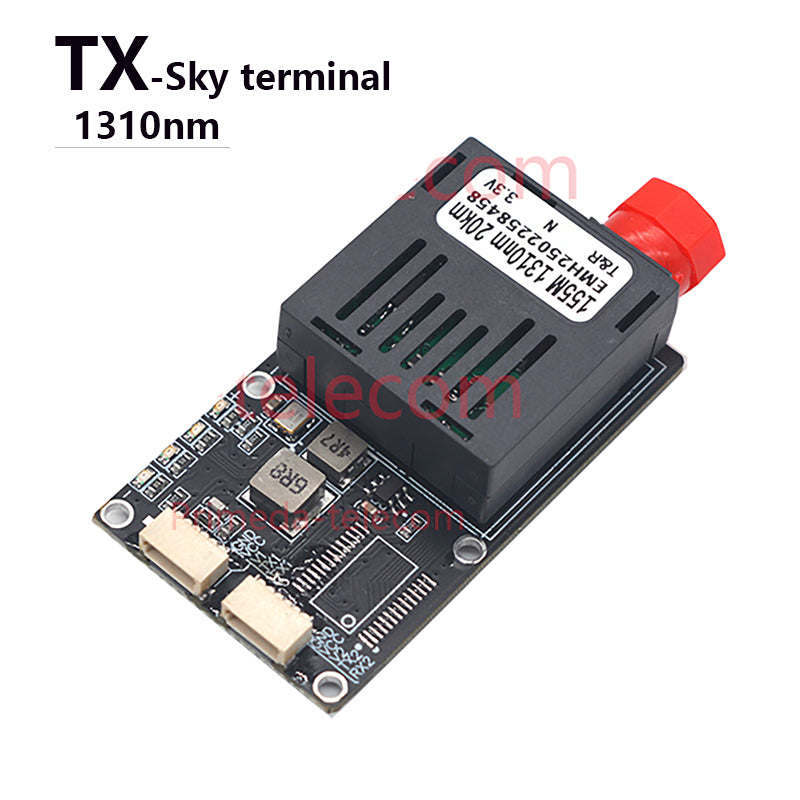 1 Analog Video with 2 TTL over Fiber Optical Transceiver Module TX 1310 RX 1550nm FC Singlemode up 20Km