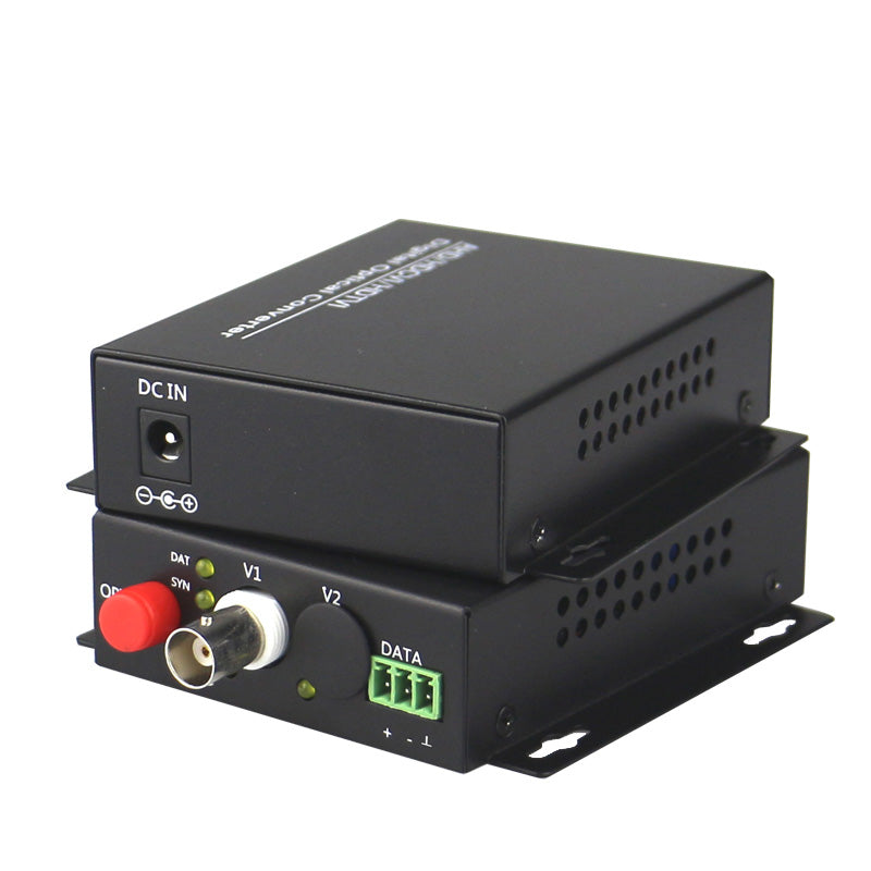 1 port HD Video fiber converters A set, Fiber video extender Uncompressed FC Remote Singlemode up 20Km, support 2MP 1080p HD TVI CVI AHD and analog Cameras